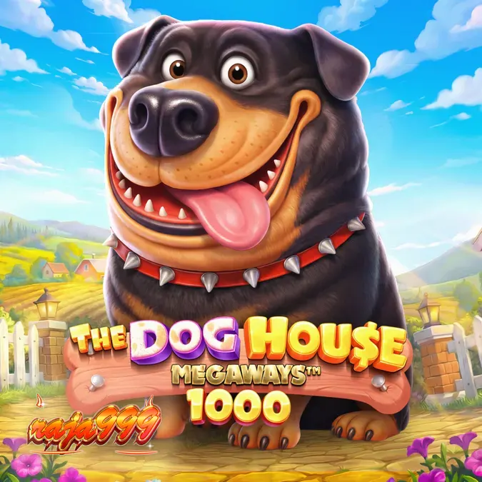 The Dog House Megaways 1000 स्लॉट गेम का इंटरफेस और वाइल्ड मल्टीप्लायर का प्रदर्शन